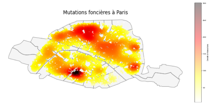 Carte des prix immobiliers Paris